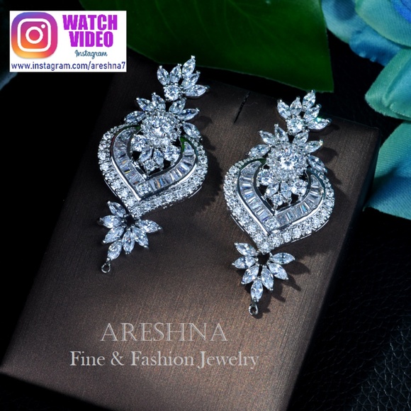 Areshna Jewelry - Marquise Swarovski Luxury Dangle Earrings